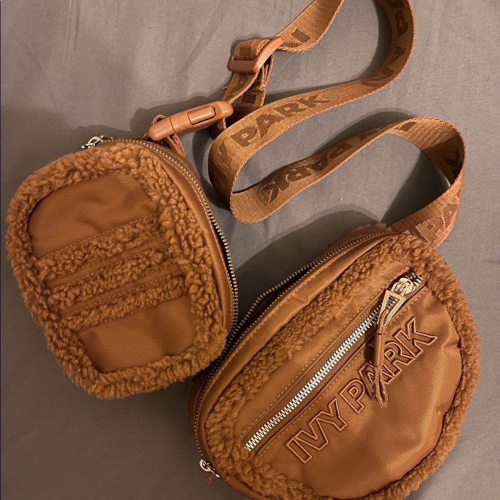 Ivy Park Adidas Brown Sherpa Belt Bag